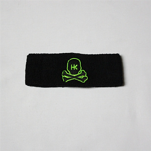 Повязка HK Army skull sweatband black/neon